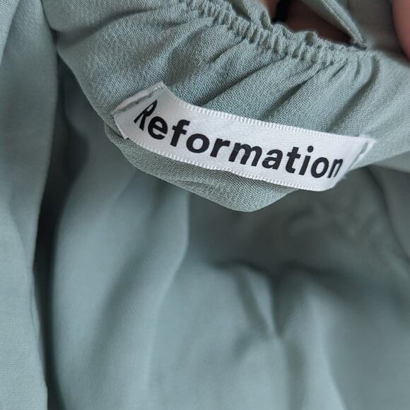 Reformation Celadon Lizbeth Halter Neck Dress Size 2 - Picture 5 of 7